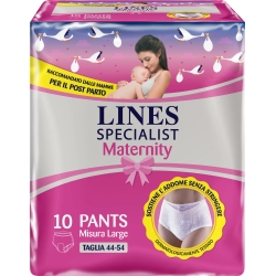 Lines Specialist Maternity - 10 Mutandine assorbenti Misura L taglia 44-54