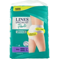 Lines Specialist Pants Unisex Maxi - 8 Mutandine assorbenti taglia L