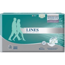 Lines Specialist - 20 Pannoloni Assorbenti a Mutandina Per Incontinenza Alta Misura Grande