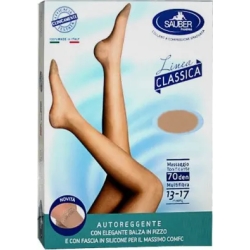 Sauber Linea Classica 70 Den - Autoreggente Maglia Liscia (13-17 mmHg) - Taglia 4 Camel