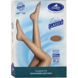 Sauber Linea Classica 140 Den - Collant Maglia Microrete (18-22 mmHg) - Taglia 4 Bronze