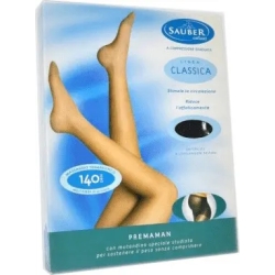 Sauber Linea Classica - Collant Premaman maglia microrete 140 den taglia 4 colore nero