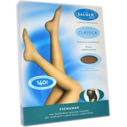 Sauber Linea Classica - Collant Premaman maglia microrete 140 den taglia 4 colore Neutro Beige