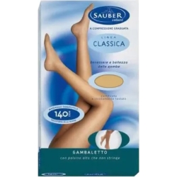 Sauber Linea Classica 140 Den - Gambaletto Maglia Microrete - Taglia 2 Neutro Beige