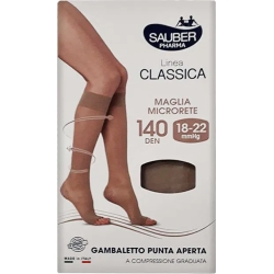 Sauber Linea Classica 140 Den - Gambaletto Punta Aperta (18-22 mmHg) - Taglia 4 Medio