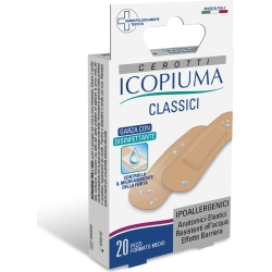 Icopiuma Cerotti Classici Ipoallergenici - 20 Cerotti Taglia Media 7 x 2 cm