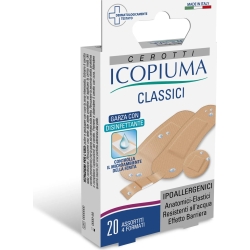 Icopiuma Cerotti Classici Ipoallergenici - 20 Cerotti Assortiti
