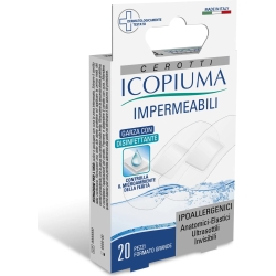 Icopiuma Cerotti Impermeabili Ipoallergenici Trasparenti - 20 Cerotti Taglia Grande