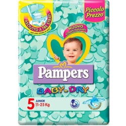 PAMPERS Baby Dry Junior- 52 Pannolini Taglia 5 (11-25 Kg)