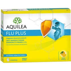 Aquileia Flu Plus 10 bustine gusto arancia - Per il sistema immunitario