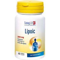Longlife Lipoic 60 Capsule da 300 mg - Integratore Per Il Metabolismo Del Glucosio