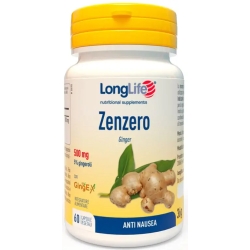Longlife Zenzero 60 Capsule Da 500 mg - Integratore Anti Nausea