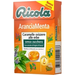 Arancia Menta - Caramelle Svizzere Alle Erbe senza zucchero 50 G