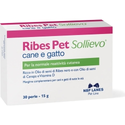 Ribes Pet Sollievo 30 perle - Mangime complementare per dermatosi di cani e gatti
