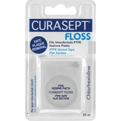 Curasept Floss Ptfe - Filo interdentale a sezione piatta da 35 m