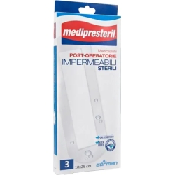 Medipresteril Medicazioni Post-Operatorie Impermeabili Sterili - 3 Medicazioni Da 10 x 25 cm