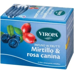 Mirtillo & Rosa Canina - Preparato per infuso ai frutti 15 filtri senza punto metallico