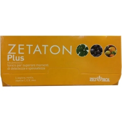 Zetaton Plus - Integratore per la stanchezza fisica e mentale 12 flaconcini da 10 ml