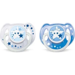 Avent Night Time 6-18M - 2 succhietti con tettarella in silicone
