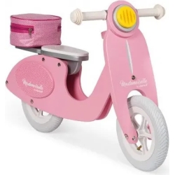 Scooter In Legno Vespa Senza Pedali - Rosa