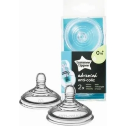 Anti-Colica Avanzato 0M+ - 2 tettarelle in silicone a Flusso Lento