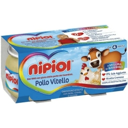 Omogeneizzato al pollo vitello e cereali e cereali 4x80 gr