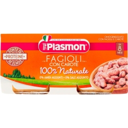 Plasmon Omogeneizzato con fagioli e carote 2x80 g
