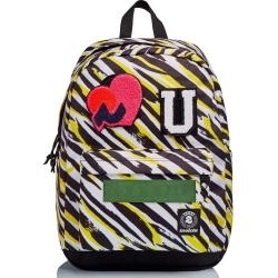 Carlson Animalier - Zaino scuola colore Patch Me Zebra Yellow