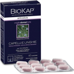 Biokap Anticaduta Miglio Donna Forte 60 Compresse - Integratore Per Capelli E Unghie