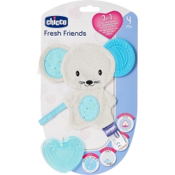 Chicco Fresh Friend - Massaggiagengive azzurro 3 in 1