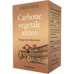Erbamea Carbone Vegetale Attivo 100 Capsule - Integratore Per Il Transito Intestinale