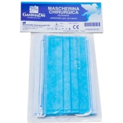 3 Mascherine Chirurgiche Filtranti Monouso