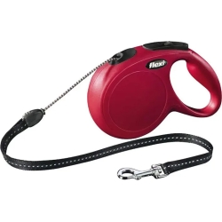 New Classic - Guinzaglio estensibile con corda da 5 metri Taglia S colore Rosso