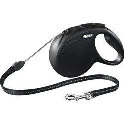 New Classic - Guinzaglio estensibile con corda da 3 metri Taglia Xs colore Nero