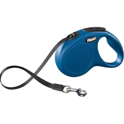 New Classic - Guinzaglio estensibile con fettuccia da 5 metri Taglia S colore Blu