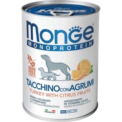 Tacchino con Agrumi - Cibo umido per cani 1 lattina da 400 g