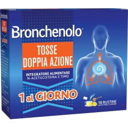Bronchenolo Tosse Doppia Azione 10 Bustine - Integratore Per Le Vie Respiratorie