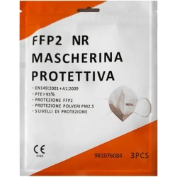 3 mascherine protettive Ffp2 confezionate singolarmente