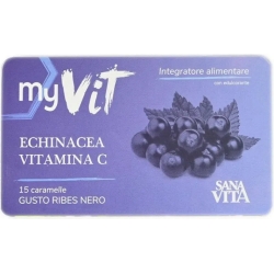 Sanavita MyVit Echinacea Vitamina C - 15 caramelle al gusto di Ribes Nero