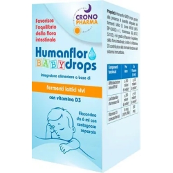 Humanflor Baby Drops - Integratore di fermenti lattici vivi - Flaconcino da 6 ml