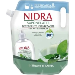 Saponelatte - Detergente Igienizzante Con Antibatterico ed Estratto Di Salvia - Ricarica Da 1 Lt
