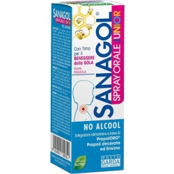 Sanagol Spray Orale Junior 20 ml Gusto Fragola - Integratore Per Il Benessere Della Gola
