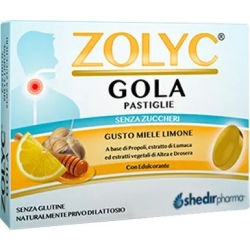 Zolyc Gola 36 Pastiglie Senza Zuccheri Gusto Miele E Limone - Integratore Per Le Vie Respiratorie