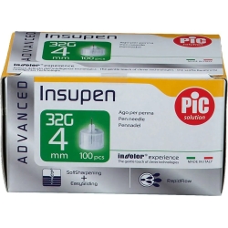 Pic Insupen Advanced - 100 Aghi Per Penna Da Insulina 32G (4 mm)