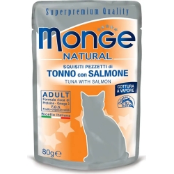 Natural adult tonno e salmone - cibo umido per gatti 80 gr