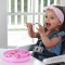 Chicco Piatto in silicone con ventosa - rosa