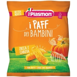 Plasmon I paff dei bambini zucca e carota - merenda per bambini 15 g
