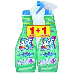 ACE Spray universale - spray sgrassante per capi e superfici 600 ml + ricarica