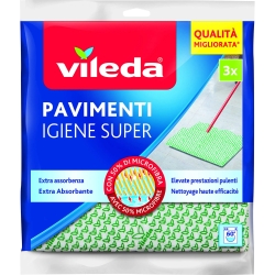 VILEDA Pavimenti igiene super - 3 panni per pavimenti 50x45 cm