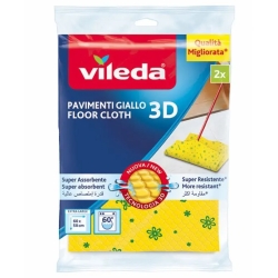 VILEDA 2 Panni Pavimenti Gialli Microforati